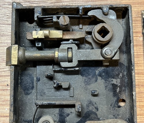 CORBIN ๐บ๐ธ Nov 19 1878 Mortise ( Mortice ) door lock Patented Parts VTG BRASS - Picture 13 of 14