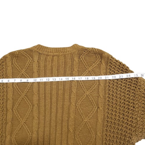 Vintage Structure Mens Cable Knit Fisherman Sweater XL 90s Chunky Pullover... - Picture 11 of 13