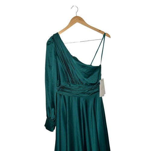 IEENA MAC DUGGAL 67866 smaragdgrün One-Shoulder Bischofsärmel fließendes Kleid Gr. 10 - Bild 6 von 14