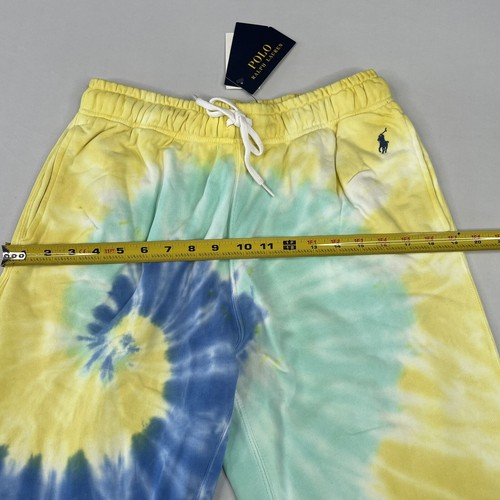 Polo Ralph Lauren Womens MEDIUM Blue Spiral Tie Dye Terry Hoodie Sweatpants Set - Picture 4 of 12