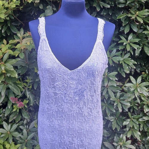 NEW Ann Balon Italian Lace Evening Ouffit Dress Bolero Jacket Lilac large 16-18 - Picture 15 of 24