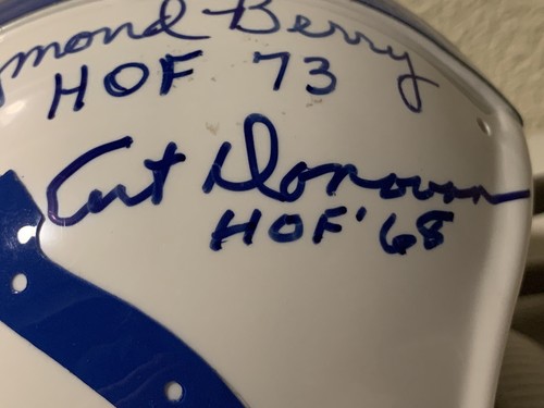 Marchetti, Moore, Donovan and Berry Signed Colts Mini Helmet JSA - Picture 4 of 6