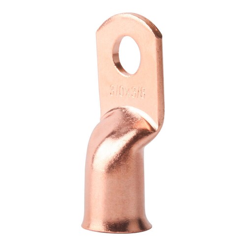 Non-Insulated 3/8" Stud Ring Cable Lug Crimp Copper Terminals Power Ground Wire - Picture 3 of 5