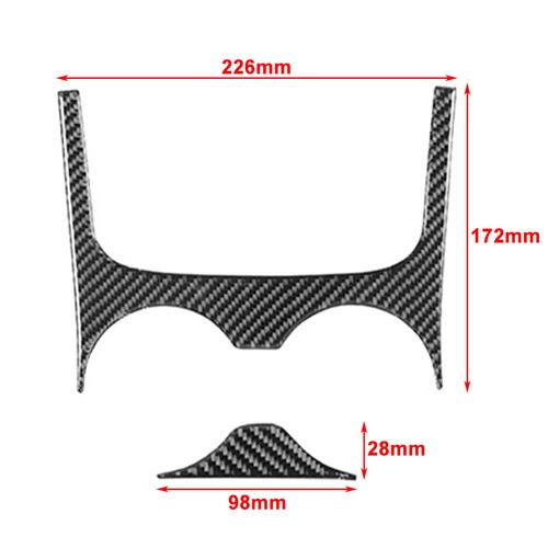 Cubierta de panel portavasos de agua negro de fibra de carbono para Dodge Journey 2011-2018 - Imagen 6 de 6