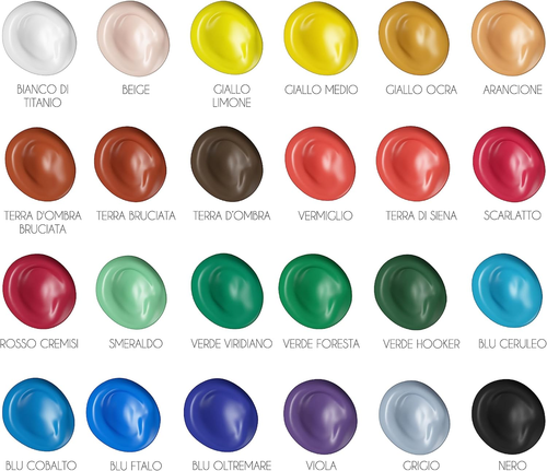 Set Pittura Da Tavolo, 41 Pezzi : 24 Tubi Colori a Olio per Dipingere 3 Tele 1 B - Foto 7 di 12