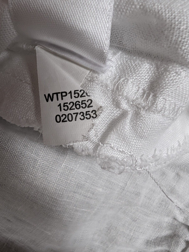 J Jill Love Linen White Linen & Lace Sleeves Button Up Collared Shirt Large Pet. - Picture 9 of 13