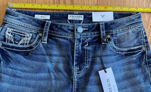 Vigoss NWT Heritage Fit Capri Denim Jeans Women's Sz 10 Medium Wash Mid Rise - Picture 11 of 16