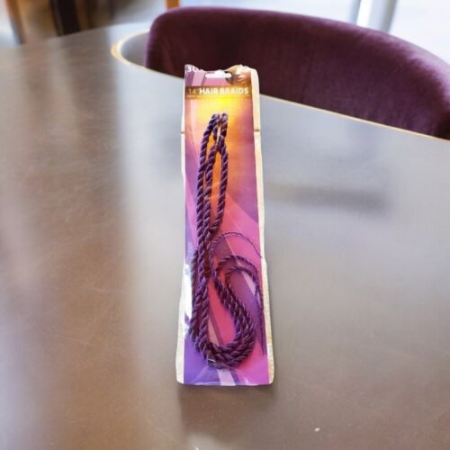 Purple 14" Crochet Hair Extensions Pre-Looped Braiding Hair 3Pcs