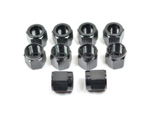 (10 Pack)  481806-BL-10 Fragola -6 AN Tube Nut Aluminum Black Anodized