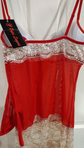 Popsi Lingerie Red Teddy with Undies Size Medium - Picture 5 of 9