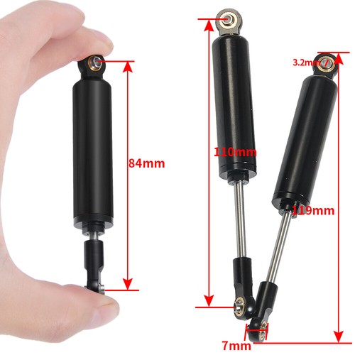 90/100/110/120mm Internal Spring 1/10 RC Shock Absorber For Axial SCX10 TRX4 etc - Picture 26 of 32