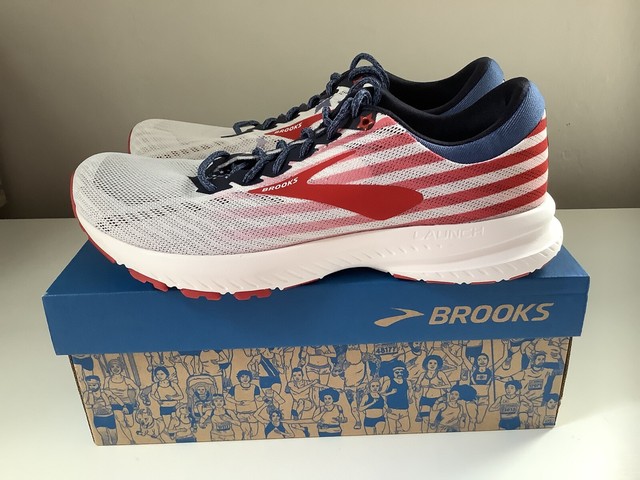 NEW Brooks Launch 6 Stars Stripes Old Glory 4th of July NEW Brooks Launch 6 Stars Stripes Old Glory 4th of July