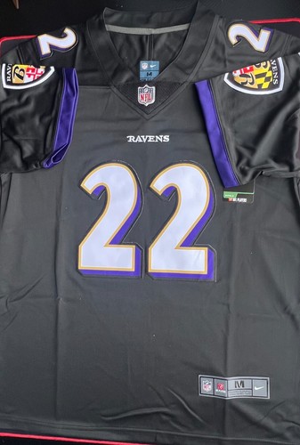 Baltimore Ravens #22 Derrick Henry Czarna Stitched Koszulka piłkarska Męska M Fabrycznie nowa z metką