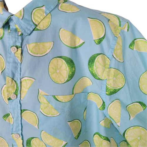 Urban Pipeline Shirt Mens Size 2XL Short Sleeve Button Up Blue Limes Summer  - Picture 6 of 9