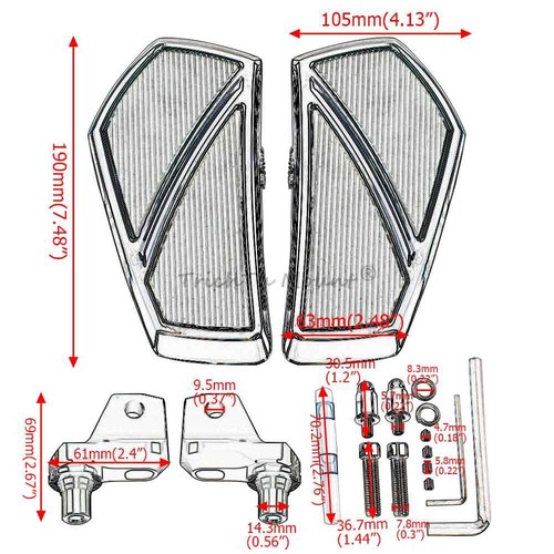 Black Driver Rider Footboard Floorboard For BMW R18 /R18 Classic /R18 100 Years - Picture 2 of 22