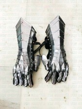 Medieval Gauntlets Nazgul Antique Steel Armor Gloves Larp Cosplay Men Costume