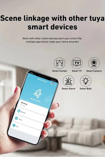 Tuya WiFi PIR Bewegungssensor Bewegungsmelder Wlan Smart Life IoBroker Alexa P01 - Bild 13 von 13