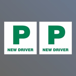details about 2x legal p plates new driver legal stickers sign passed pass car learner pass sign