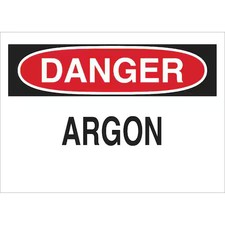 BRADY 22304 Danger Sign, 10 in H, 14 in W, Plastic, Rectangle, English, 22304