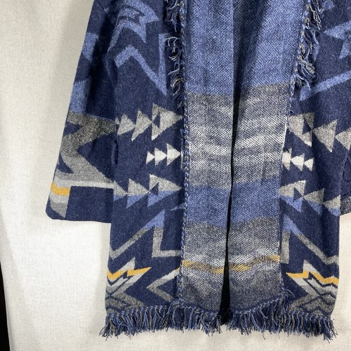 Pendleton Baby Alpaka Strickjacke Morgenmantel RAR Damen L Azteken Fransen Western Peru - Bild 3 von 15
