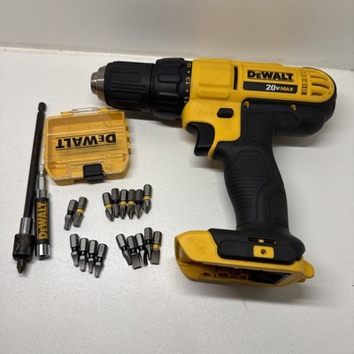 Dewalt DCD771 20V MAX 1/2'' Cordless Drill Driver - Tool Only W/screw Driver Bits