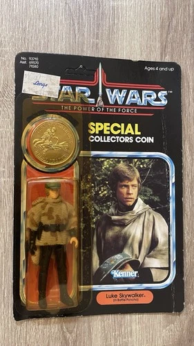 Vintage Star Wars 1985 POTF Last 17 Luke Endor Battle Poncho MOC Mint On Card