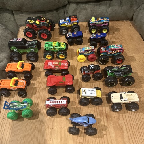 lot of 20 hot wheels monstar jam trucks  various scales diecast and plastic - Picture 1 of 13