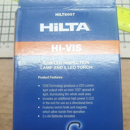 Hilta HILT8007 - Hi-Vis Batterie Taschenlampe mit 3x AA Batterien Werkstatt Inspektionslampe - Bild 14 von 14