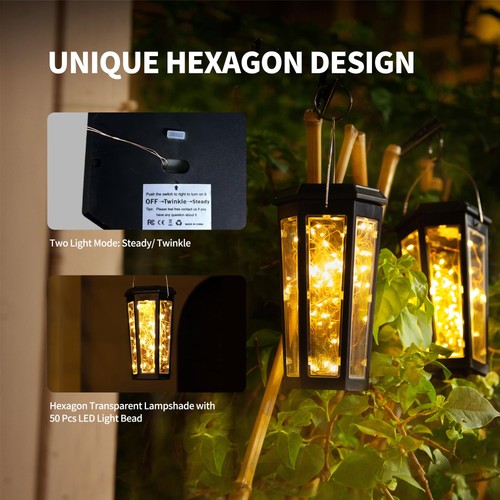 Solar Pathway Lights Outdoor - 6 Pack Waterproof Large Landscape Light Solar ... - Picture 5 of 7