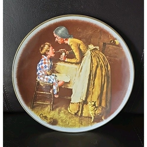 Norman Rockwell Adventures Tom Sawyer "Take Your Medicine" Plate Bavaria - Picture 1 of 2