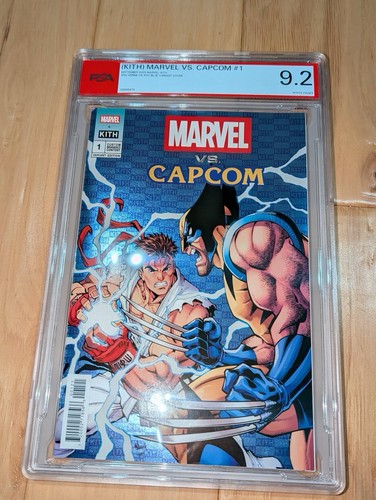 Kith Marvel vs Capcom Blue Foil Comic Graded PSA 9.2 Rare Ryu vs Wolverine - Picture 1 of 7