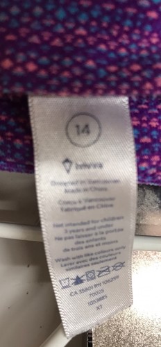 Ivivva By Lululemon Leggings Multistripe Purple Size 14 Girls Length 29” - Picture 4 of 4