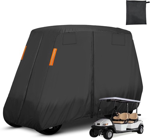 600D Heavy Duty 6 Seater Golf Cart Cover 6 Passenger, 4 BLACK