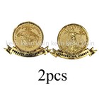 2pcs USA Statue of Liberty Eagle Badge Decoration collection Gift for Christmas