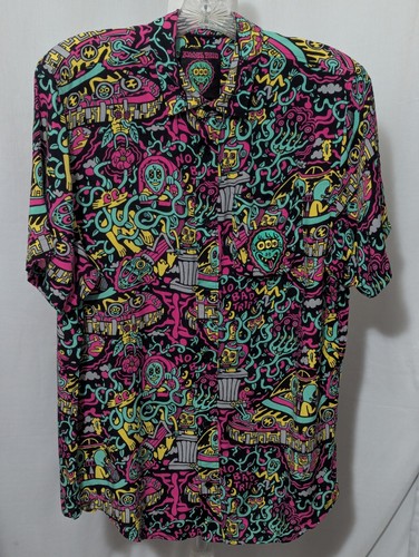 Killer Acid No Bad Trips Button Up Herren Hemd Gr. M Psychedelic Stoner Konzerte