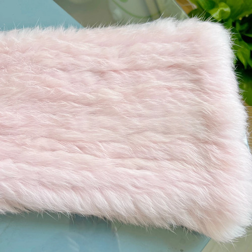 Chaqueta de manga larga de piel de conejo real tejida genuina abrigo con capucha para mujer suave - Imagen 8 de 43
