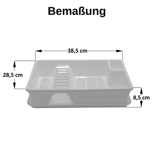 ENGELLAND Abtropfgitter Abtropfgestell Geschirrständer Geschirrkorb Anthrazit - Bild 4 von 5