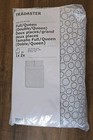 Ikea Tradaster Full/Queen Duvet Cover + Pillowcases White W/Gray Circles NIP