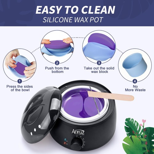 Waxing Kit for Women Men - Wax Kit for Hair Removal with Silicone Bowl4 Bags ... - Picture 5 of 6