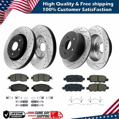 Front Rear Disc Rotors + Ceramic Brake Pads for 2006 2007 2008-2013 Lexus IS250