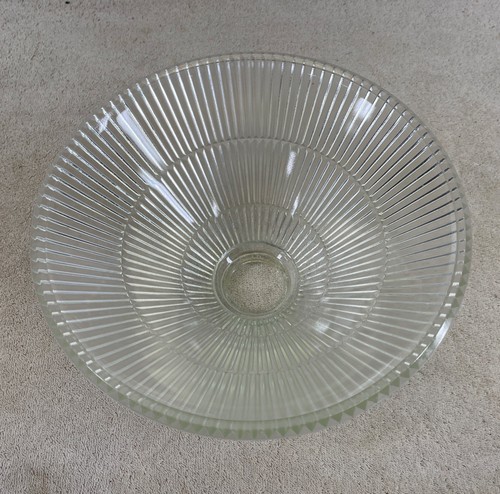 "Prisma de holofano de vidrio vintage de 10"" pantalla industrial con instalador de 2-1/8"" ¡RARO! - Imagen 4 de 8