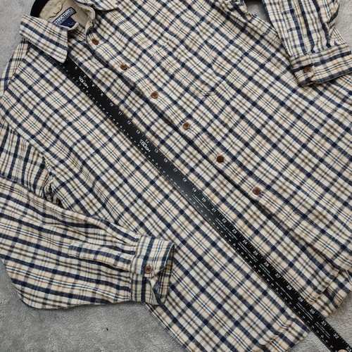 VTG Structure Flannel Shirt Mens S 90s Y2K Heavy Oversized Baggy Hipster Plaid - Picture 3 of 11