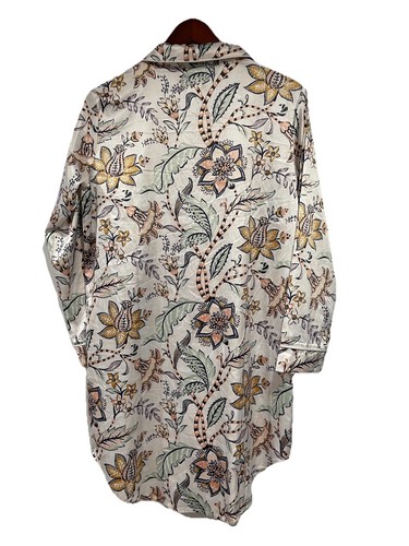 Weltmarkt Tamara Pyjama Nachthemd Damen Knopfleiste weiß geblümt S/M Neu mit Etikett - Bild 4 von 7