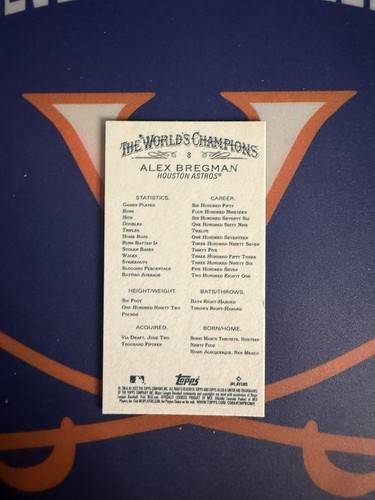 2022 Topps Allen & Ginter X Alex Bregman #8 Mini Paralelo Houston Astros Star - Imagen 2 de 4