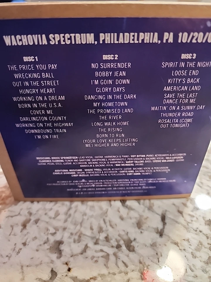 Bruce Springsteen E Street Band Live Nugs 3 Cd Set Philadelphia PA 10.20.09 Spec - Image 4 of 4