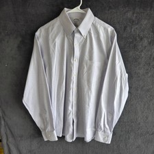 Brooks Brothers Button Up Dress Shirt Men 16-35 Regent White Blue Check Stretch