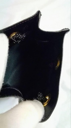 FENDI Mini Pouch & Handkerchief Set Black Gold Unused from Japan F/S - Picture 6 of 13