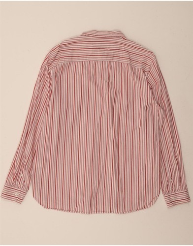 TIMBERLAND Mens Big & Tall Regular Fit Shirt XL Red Striped Cotton BY05 - Picture 2 of 4