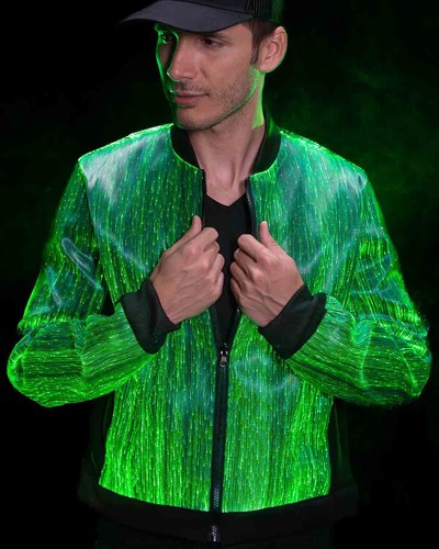 Herren Leuchtende Kleidung RGB LED Jacke Mantel App Steuerung Lichter Party Show Kostüm - Bild 8 von 16