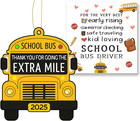School Bus Driver Ornament Gift - Acrylic Thank You Hanging Decor for Christmas